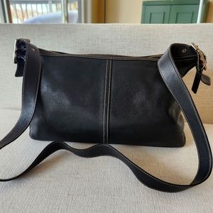 Coach Authentic Leather Vintage Crossbody Bag Purse Black